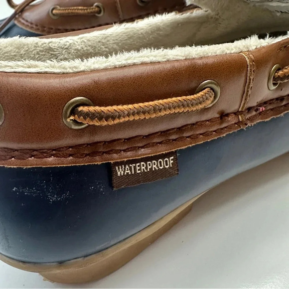 JBU Gwen Garden Ready Duck Shoes Women's Size 9M Waterproof Blue‎ Tan - Picture 10 of 10